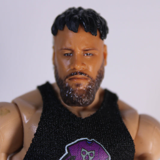 JU Custom Black Hair Loose Figure Head