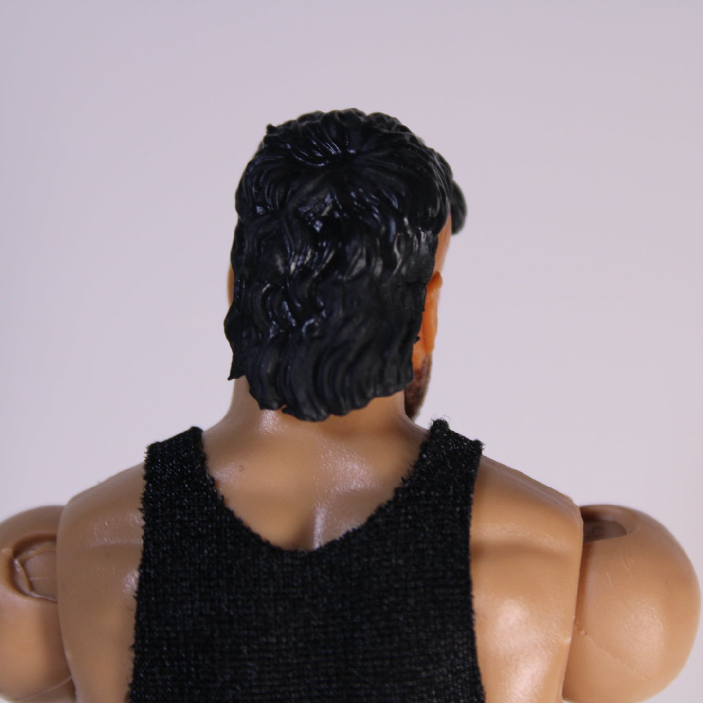 JU Custom Black Hair Loose Figure Head